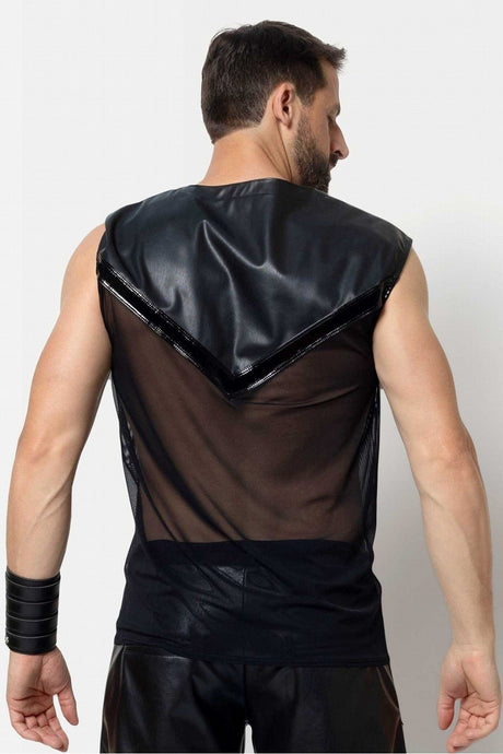Tanktop aus Kunstleder "Ingvald" von L'Homme by Catanzaro - Hinreissend