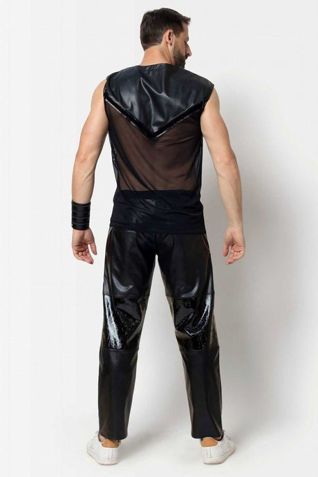 Tanktop aus Kunstleder "Ingvald" von L'Homme by Catanzaro - Hinreissend