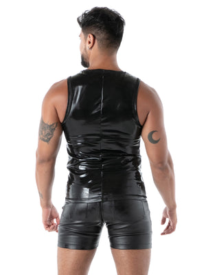 Datex-Tanktop mit Reissverschluss Schwarz – TOF Paris