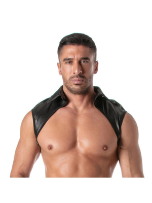 TOF Paris Kragen-Harness Kinky Schwarz Vorderansicht mit Kragen und Epauletten