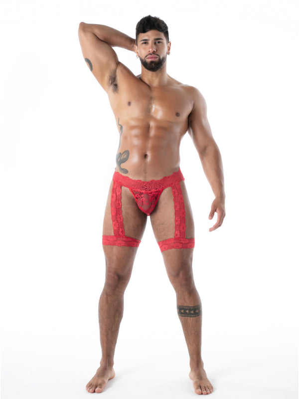 FLUID Spitzen Jock Chaps rot – TOF Paris