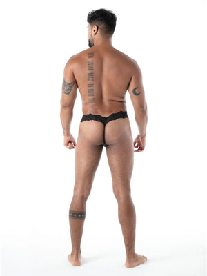 FLUID Spitzen Ultra-Thong schwarz – TOF Paris