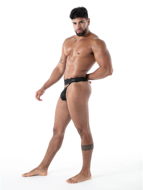 FLUID Spitzen Ultra-Thong schwarz – TOF Paris