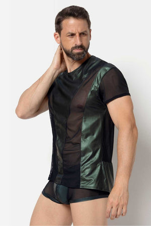 L'Homme by Patrice Catanzaro Wetlook-T-Shirt "Tomana" von L'Homme Patrice Catanzaro