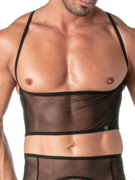 Transgressive Mesh Bustier Schwarz – TOF Paris