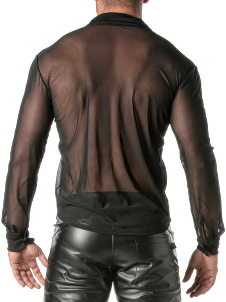 Transgressive Mesh Langarm Shirt Schwarz – TOF Paris - Hinreissend