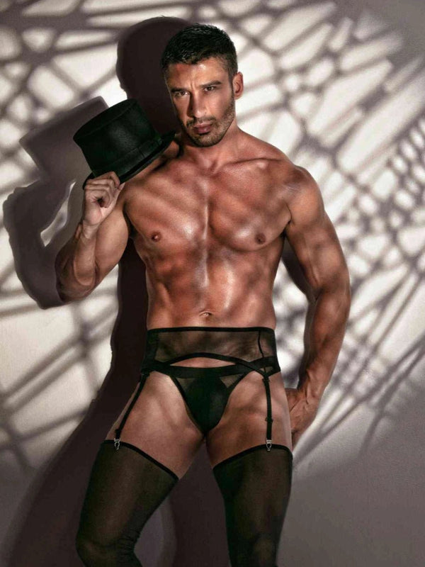 Transgressive Mesh Strapsgürtel Schwarz – TOF Paris