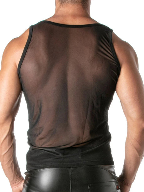Transgressive Mesh Tank Top Schwarz – TOF Paris - Hinreissend
