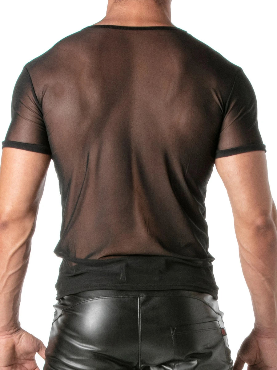 Transgressive Mesh T-Shirt Schwarz – TOF Paris