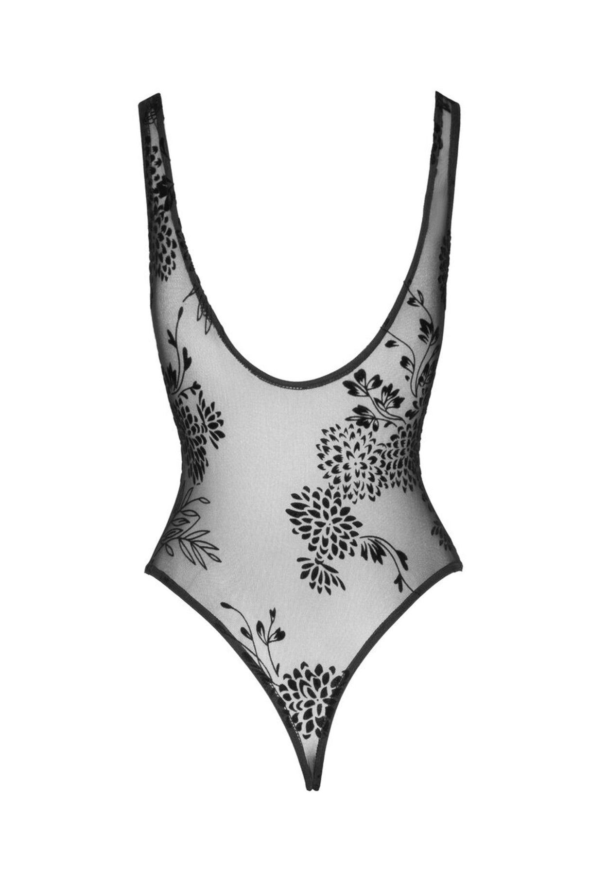 Tüll Body mit Stickerei F242 - Hinreissend