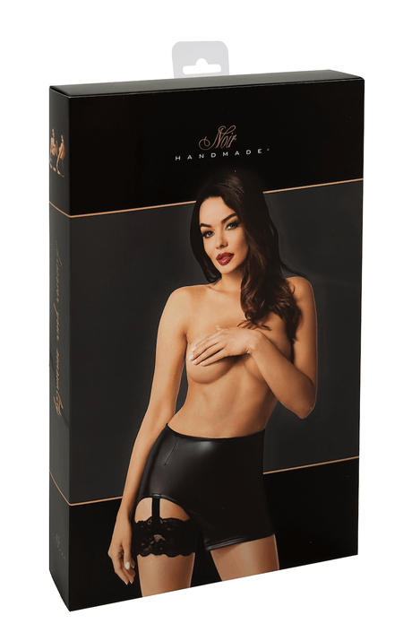 Velvetine Minirock - Noir Handmade - Hinreissend