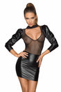 Wetlook Minikleid mit Tüll – Noir Handmade - Hinreissend