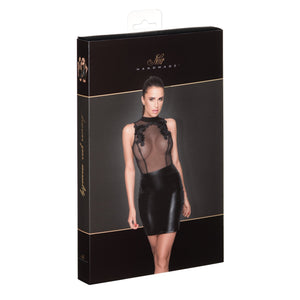 Wetlook Minkleid mit Stickerei - Noir Handmade - Hinreissend