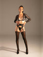 Wetlook Strapsgürtel Schwarz Damen von vorne – KYNX