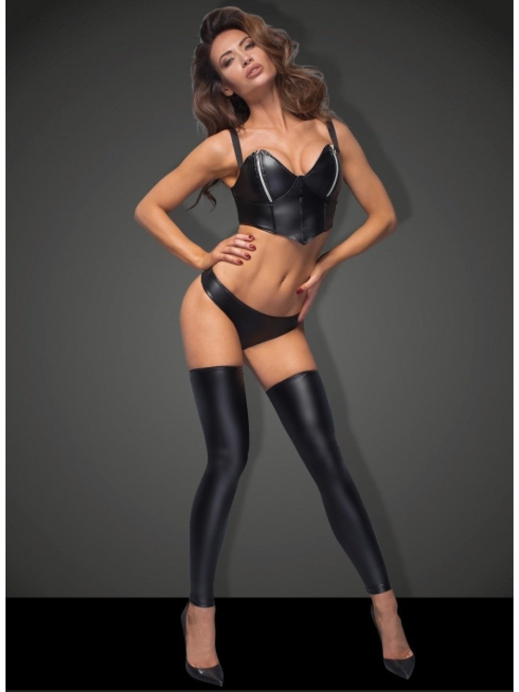 Wetlook Strümpfe - Noir Handmade - Hinreissend